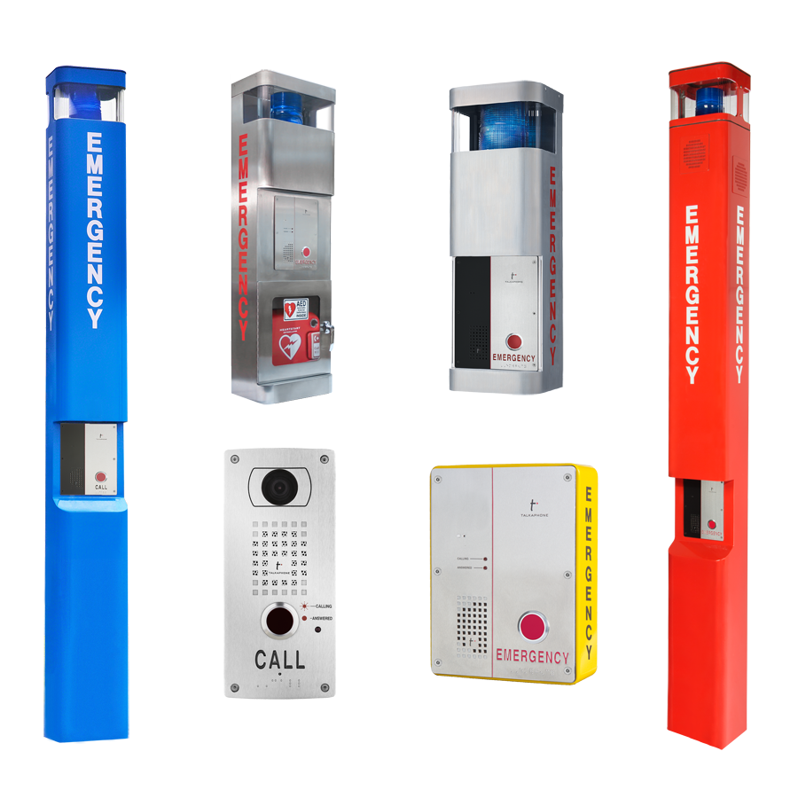Talkaphone emergency communications, with American-made blue light phones, call boxes, mass notification software and public address.